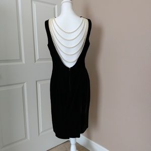 Black Velvet Cocktail Dress Size 14